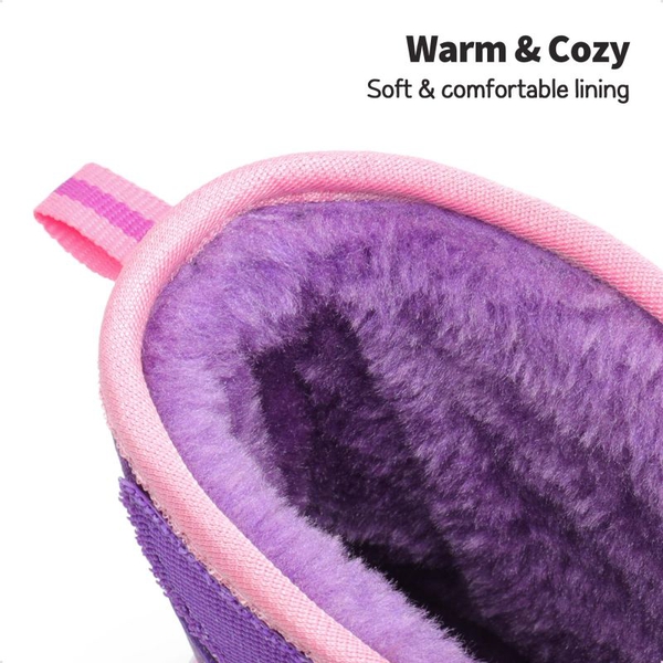 Kids Mid-Calf Lightweight Snow Boots  - PURPLE-PINK - 3